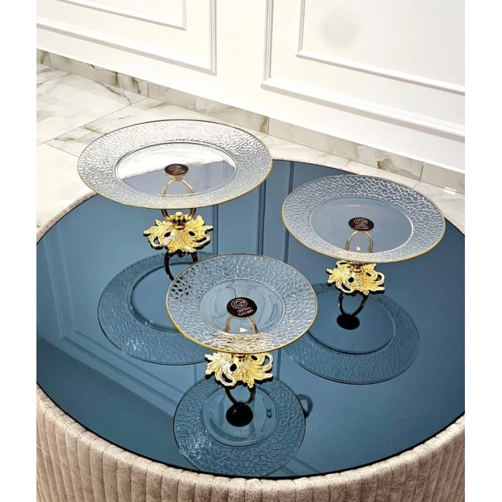 Набор NH_32SDFA, металл/стекло, золотистый/прозрачный, 3 шт