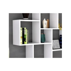 Настенная полка Art Mebel 237, ламинат, 72х72х15 см, белая Настенная полка Art Mebel 237, ламинат, 72х72х15 см, белая