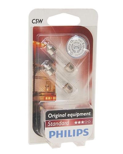 Avtomobil üçün lampa Philips 24V C5W SV8.5-8, 2 əd