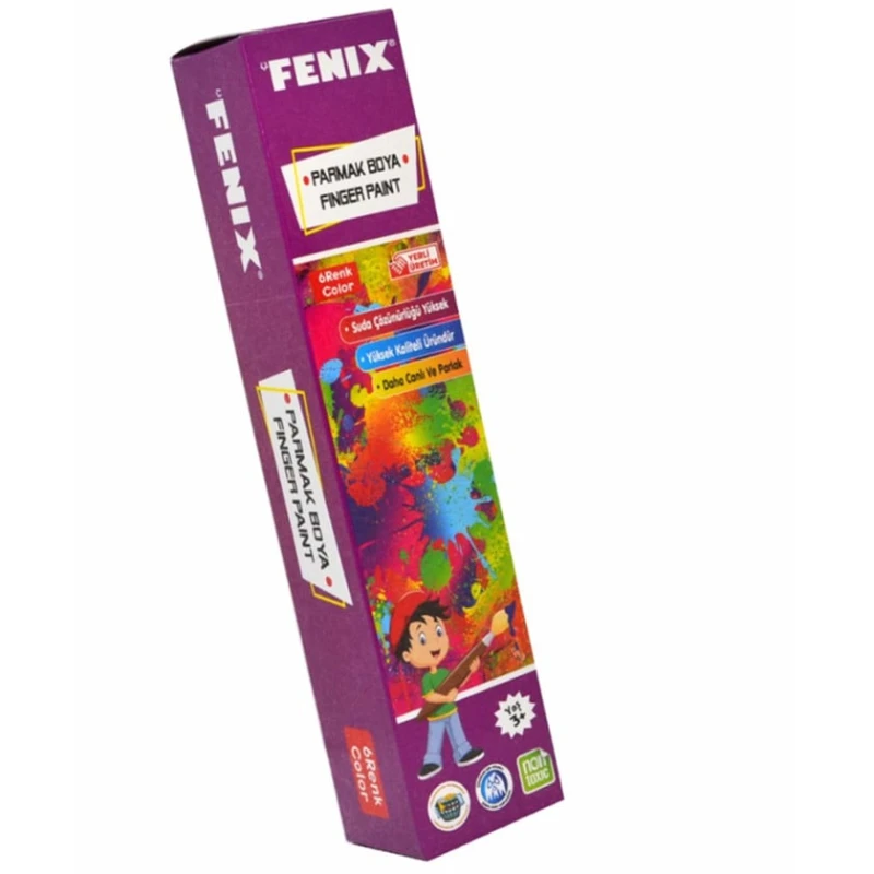 Пальчиковые краски Fenix, 6 цветов