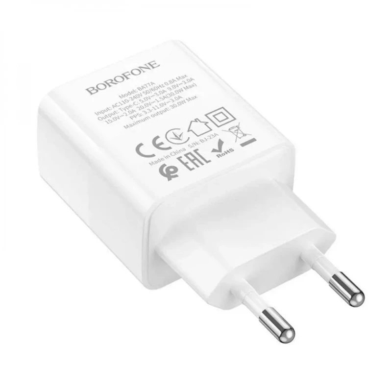 Сетевое зарядное устройство Borofone BA77A, Белый Сетевое зарядное устройство Borofone BA77A, Белый