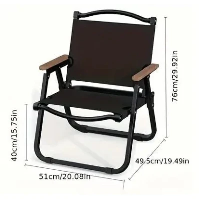 Складной стул с металлическим каркасом и тканевым сиденьем Складной стул с металлическим каркасом и тканевым сиденьем