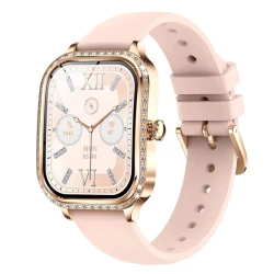 Умные часы Smart Watch MK88 Gold with Pink strap