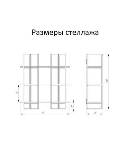 Stellaj 3563_LoftSizWWhite, 90x30x100 sm, LDSP, ağ