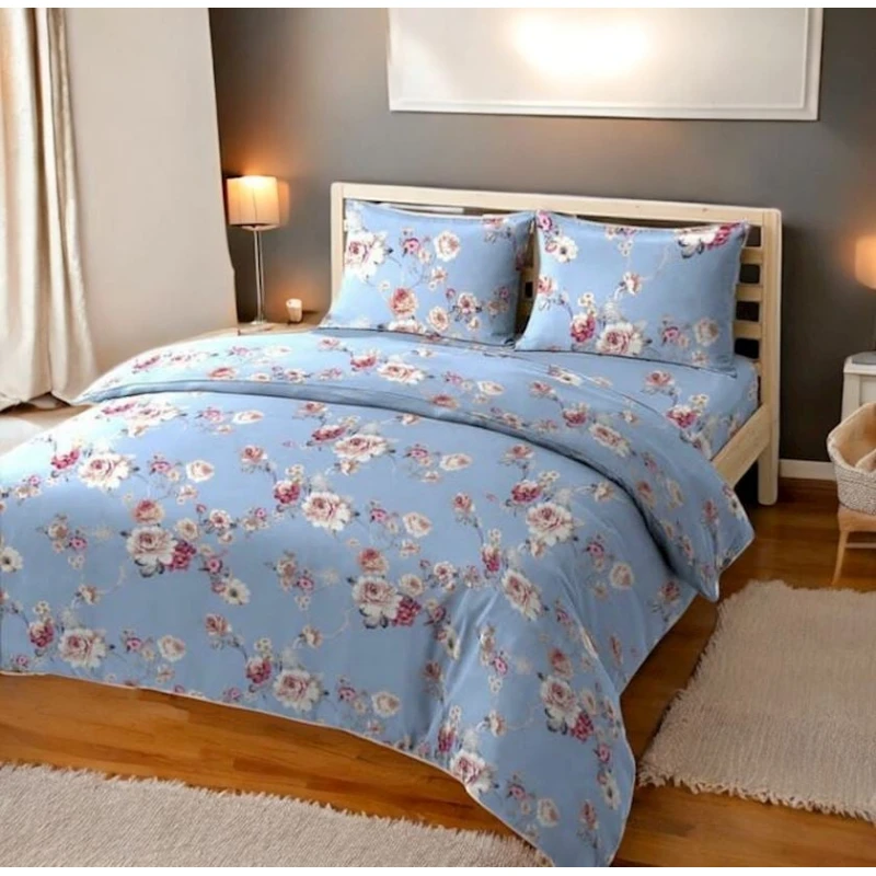 Комплект постельного белья MiraNova 197, пододеяльник 200x220 см, простыня 200x220 см, 2 наволочки 50x70 см, двуспальный, разноцветный