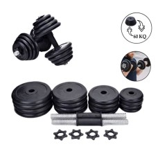 Qantel dəsti TA sport WS0007, 2 əd x 30 kq, rezin, qara