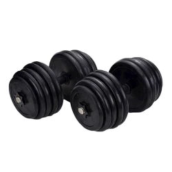 Набор гантелей TA sport WS0007, 2 шт x 30 кг, резина, черные