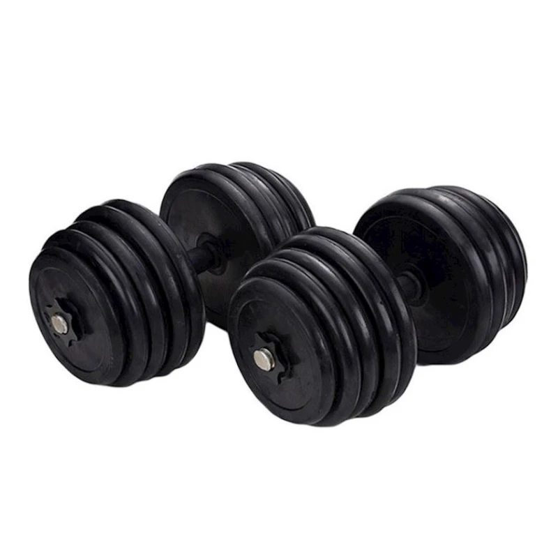 Набор гантелей TA sport WS0007, 2 шт x 30 кг, резина, черные Набор гантелей TA sport WS0007, 2 шт x 30 кг, резина, черные