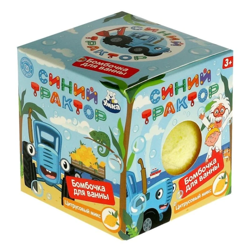Бомбочка для ванны УМКА Синий Трактор Цитрусовый Микс 130 г Бомбочка для ванны УМКА Синий Трактор Цитрусовый Микс 130 г