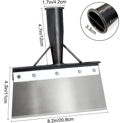 Лопата садовая Ymifeey, легированная сталь, серебристая/черная, 20x11 см Лопата садовая Ymifeey, легированная сталь, серебристая/черная, 20x11 см