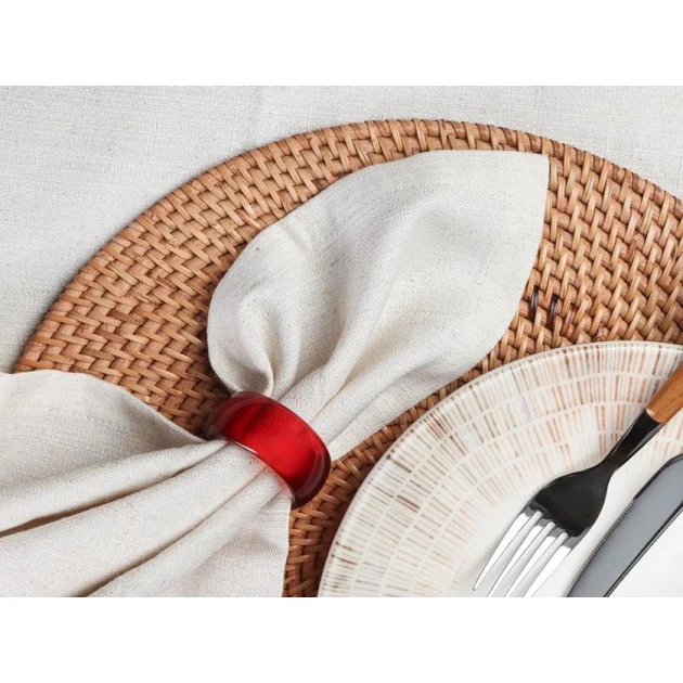 Кольцо для салфеток Porland Mikka, красное, 6 см