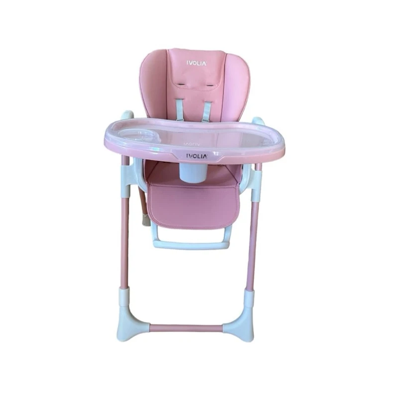 Стульчик для кормления Ivolia PRUM_Q9, 6+ мес, розовый/белый
