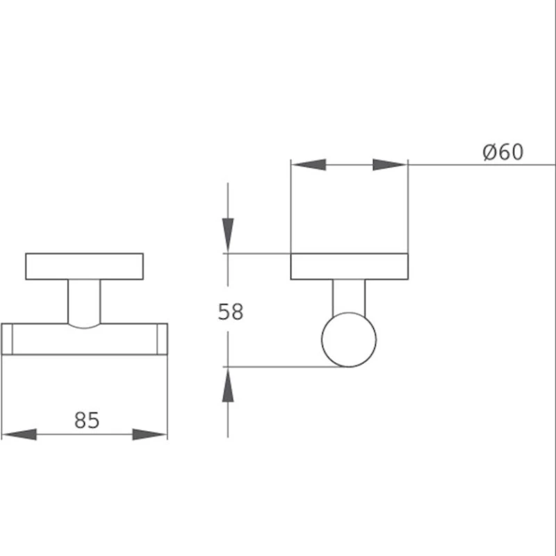 Крючок для ванной Teka Alaior 17065020N2, черный Крючок для ванной Teka Alaior 17065020N2, черный