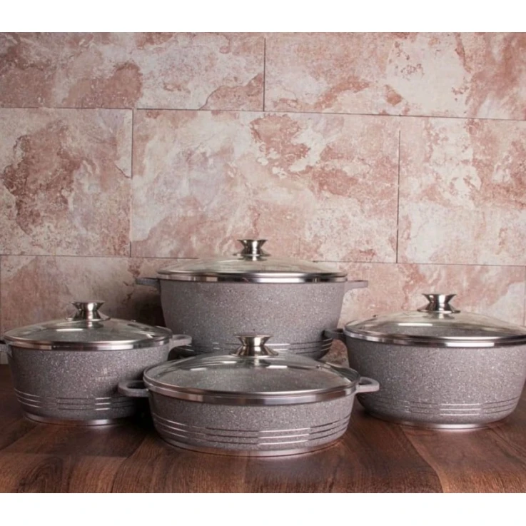 Qazan dəsti Life Smile LF-SM-023, boz, 20/24/28 sm Qazan dəsti Life Smile LF-SM-023, boz, 20/24/28 sm