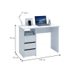 Компьютерный стол Marina 3563_M25Stol3PlokiOtkritiyWh, ЛДСП, 75x52x104 см, белый Компьютерный стол Marina 3563_M25Stol3PlokiOtkritiyWh, ЛДСП, 75x52x104 см, белый
