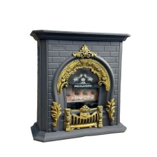 Soba AHK-BHKA30-04, 92x88x36 sm, metal/bürünc, qara/qızılı