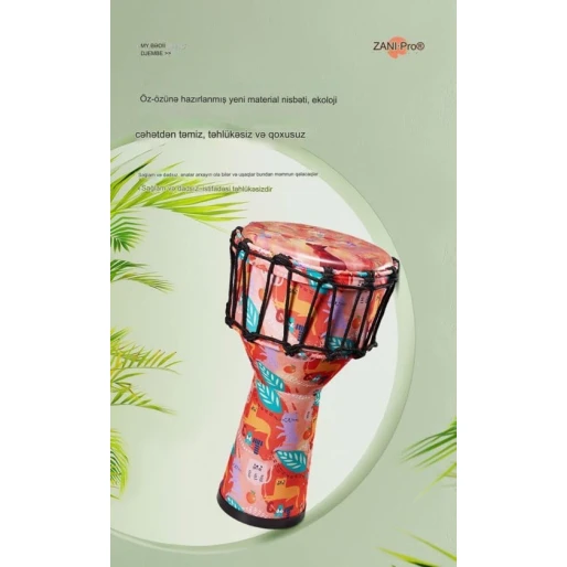 Игрушка Karbon Djembe, розовый, 8 дюймов Игрушка Karbon Djembe, розовый, 8 дюймов