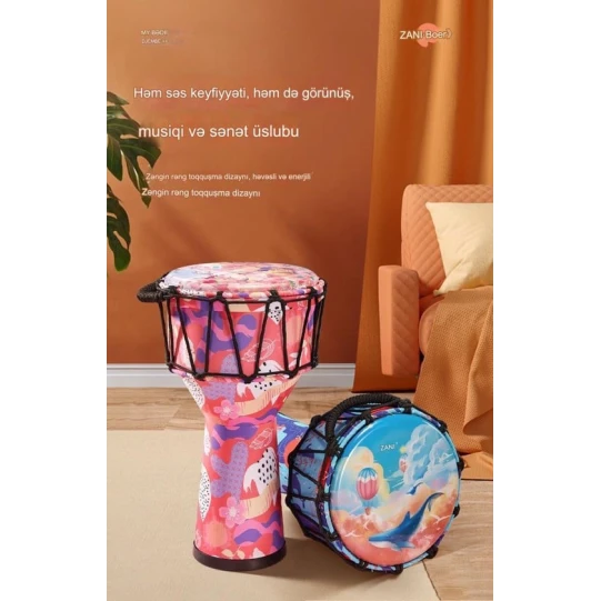 Игрушка Karbon Djembe, розовый, 8 дюймов Игрушка Karbon Djembe, розовый, 8 дюймов