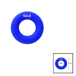 Bilək espanderi Gymnic, silikon, göy, 4x9 sm, 50 LB, 23 kq