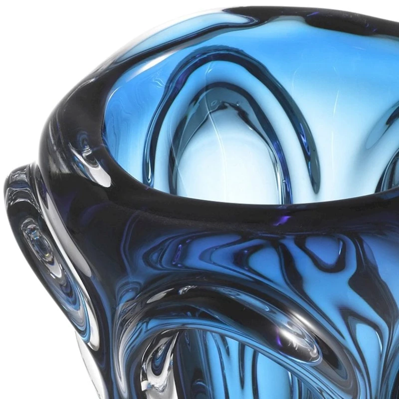 Ваза Eichholtz Aila S, 19x23 см, стекло, синий