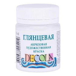 Акриловая краска Decola глянцевая, белый, 50 мл