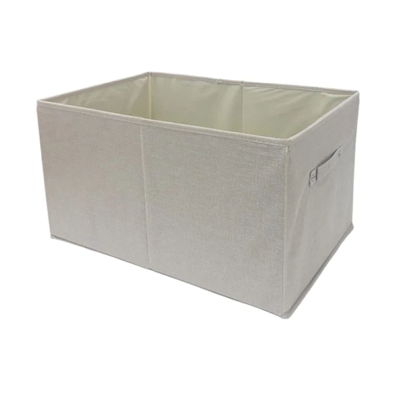 Корзина для хранения, ткань, бежевая, 52x35x29 см