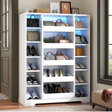 Ayaqqabı üçün tumba Art Mebel 85, laminat, ağ, 210х110х30 sm