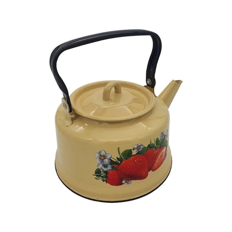 Чайник для кипячения воды СтальЭмаль Клубника садовая С2713.П*59, 3500 мл, эмалированная сталь, бежевый Чайник для кипячения воды СтальЭмаль Клубника садовая С2713.П*59, 3500 мл, эмалированная сталь, бежевый