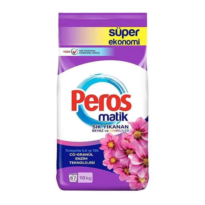 Стиральный порошок Peros, для белого и цветного белья, автомат, 10 кг