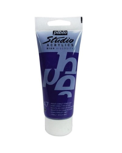 Akril boya Pebeo Studio Acrylics Dark Cobalt Violet Hue, kobalt bənövşəyi tünd, 100 ml
