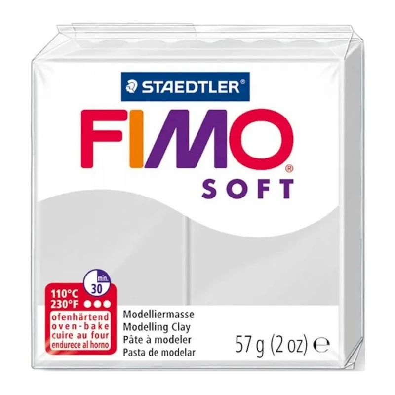 Моделирующая глина Fimo Soft, 57 г, серый Моделирующая глина Fimo Soft, 57 г, серый