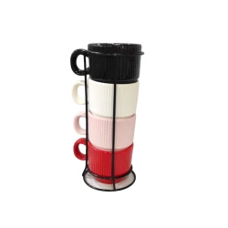 Набор кружек для кофе 7×6 см, 4 шт, керамика