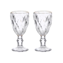 Набор рюмок, стекло, прозрачный/золотистый, 60мл , 6 шт Набор рюмок, стекло, прозрачный/золотистый, 60мл , 6 шт