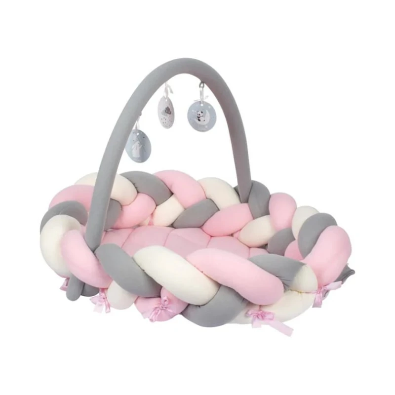Матрас для малышей SeviBebe 3 in 1 Multifunctional Braided Bed Bumper Pink Матрас для малышей SeviBebe 3 in 1 Multifunctional Braided Bed Bumper Pink
