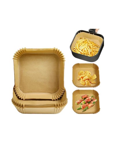 Air Fryer üçün birdəfəlik qab dəsti, bej, 25х25х4.5 sm, 50 əd