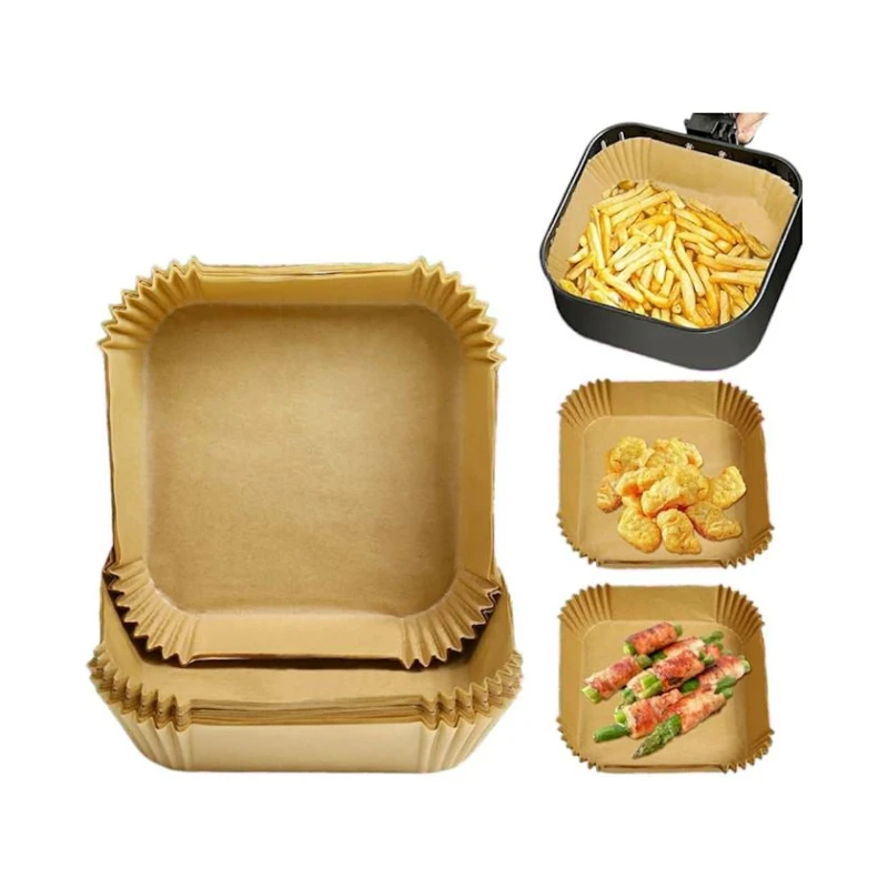 Набор одноразовой посуды для аэрогриля, бежевый, 25х25х4.5 см, 50 шт Набор одноразовой посуды для аэрогриля, бежевый, 25х25х4.5 см, 50 шт