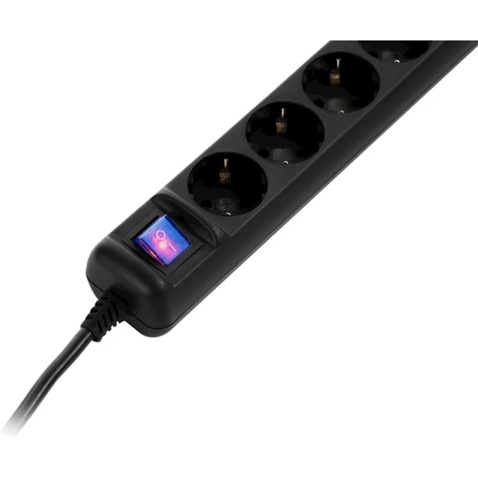 Şəbəkə filtri 2Е 3Gх1.5 mm, 1.5m, 5-rozetkalı, Qara (2E-U05ES15M1.5BK)