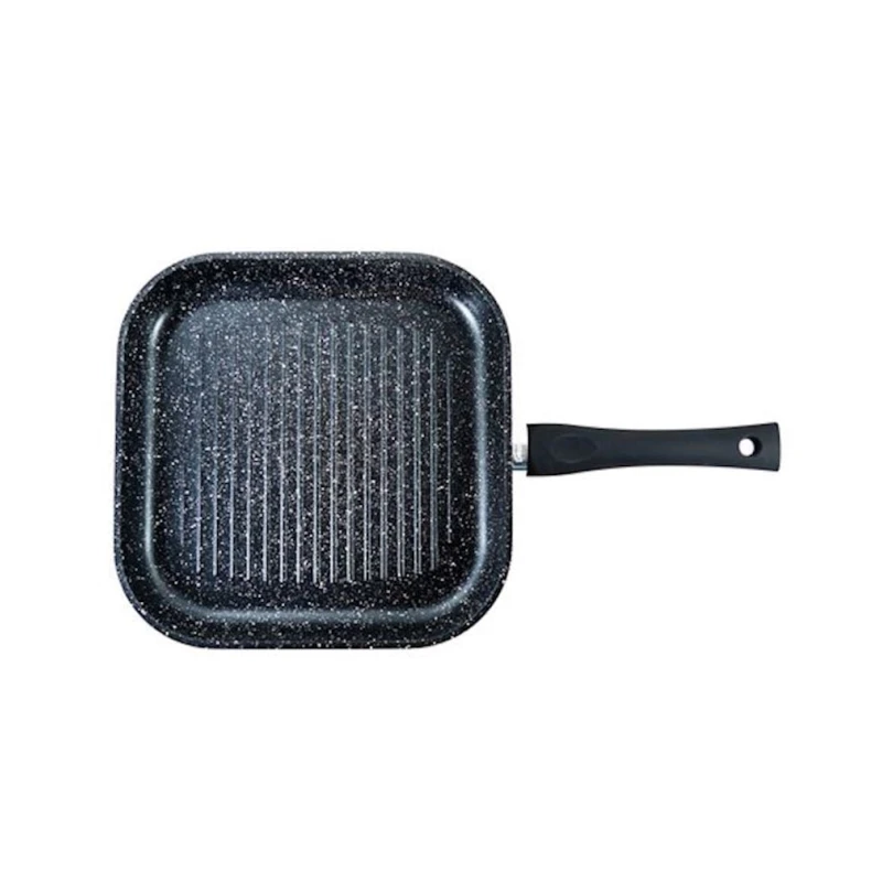 Сковородка-гриль Lamart 101155, квадратная, 26x4 см, алюминий, черная Сковородка-гриль Lamart 101155, квадратная, 26x4 см, алюминий, черная