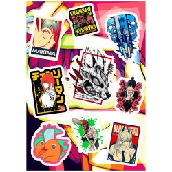 Набор наклеек Chainsaw Man, 9 шт