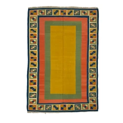 Ковер килим ручного производства Natural halı ELX06, 123х182 см, шерсть, разноцветный