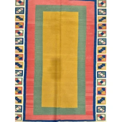 Ковер килим ручного производства Natural halı ELX06, 123х182 см, шерсть, разноцветный