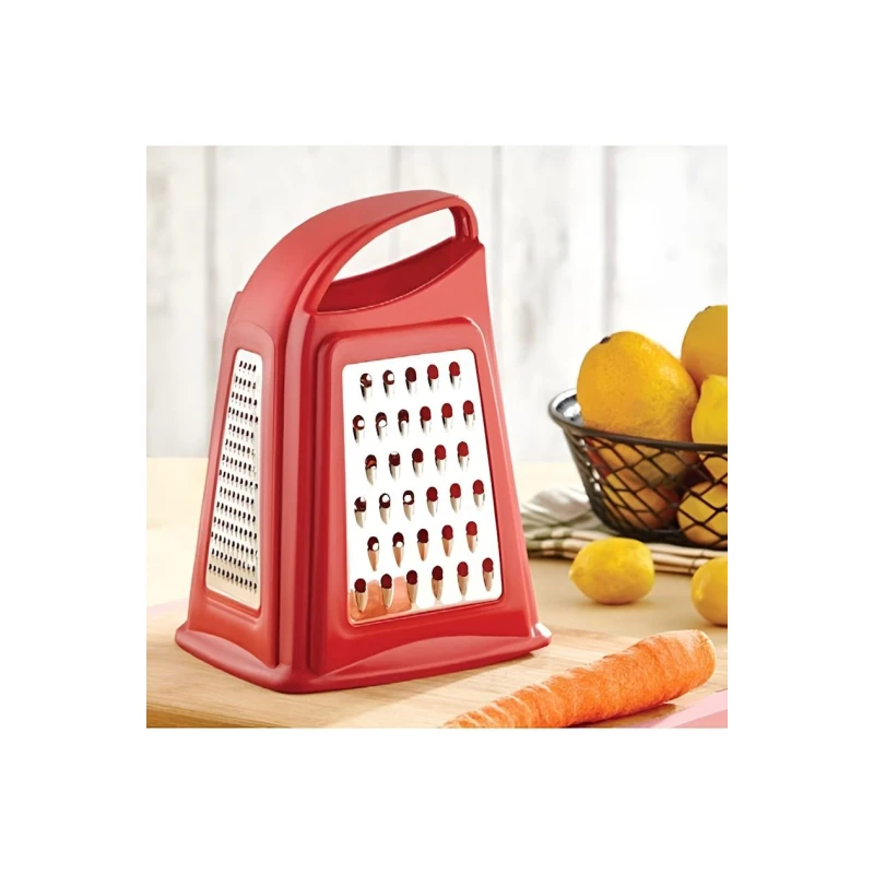 Терка Qlux L-00715, пластик/нержавеющая сталь, красная Терка Qlux L-00715, пластик/нержавеющая сталь, красная