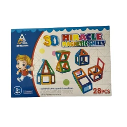 Магнитный конструктор 9028, 28 деталей, 3+ лет, разноцветный