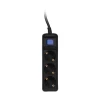 Сетевой фильтр 2E Power Strip 3хType F 1.5 м, 3-розеточный - 2E-U03ESM1.5BK