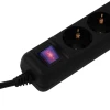 Сетевой фильтр 2E Power Strip 3хType F 1.5 м, 3-розеточный - 2E-U03ESM1.5BK