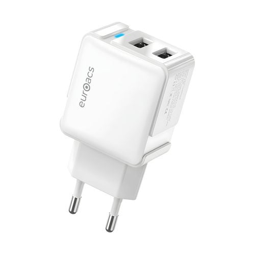 Адаптерная головка Euroacs EU-MQ329 2USB USB 3.4A белая