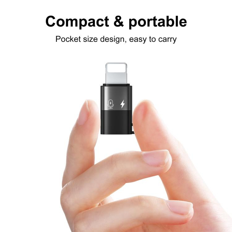 Адаптер OTG Puluz USB-C/Type-C to 8 Pin Black Адаптер OTG Puluz USB-C/Type-C to 8 Pin Black