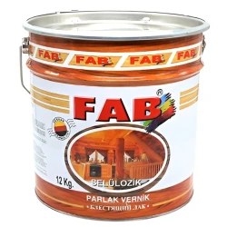Целлюлозный лак FAB boya, 15 л, глянцевый, прозрачный