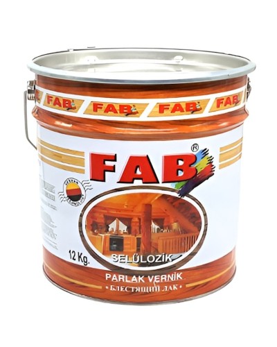 Selülozik lak FAB boya, 15 l, parlaq, şəffaf