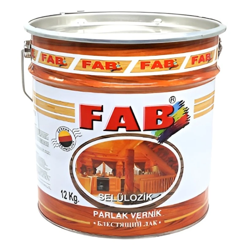 Целлюлозный лак FAB boya, 15 л, глянцевый, прозрачный Целлюлозный лак FAB boya, 15 л, глянцевый, прозрачный